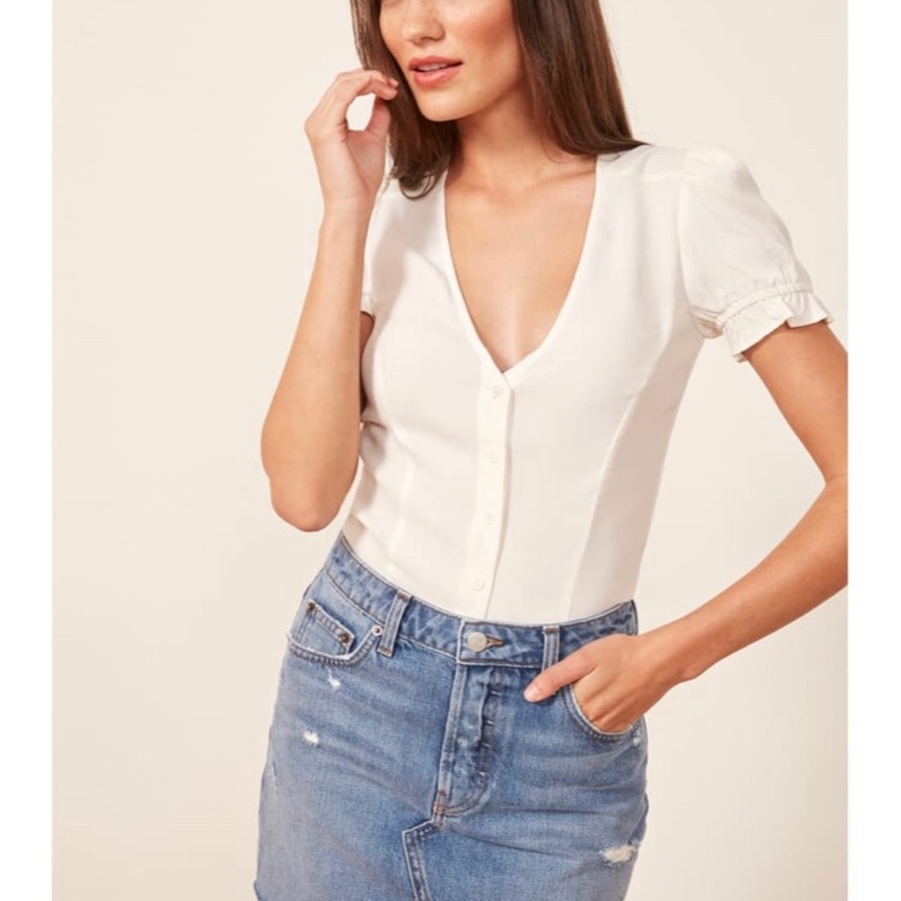 Reformation Allegra Top. Size small